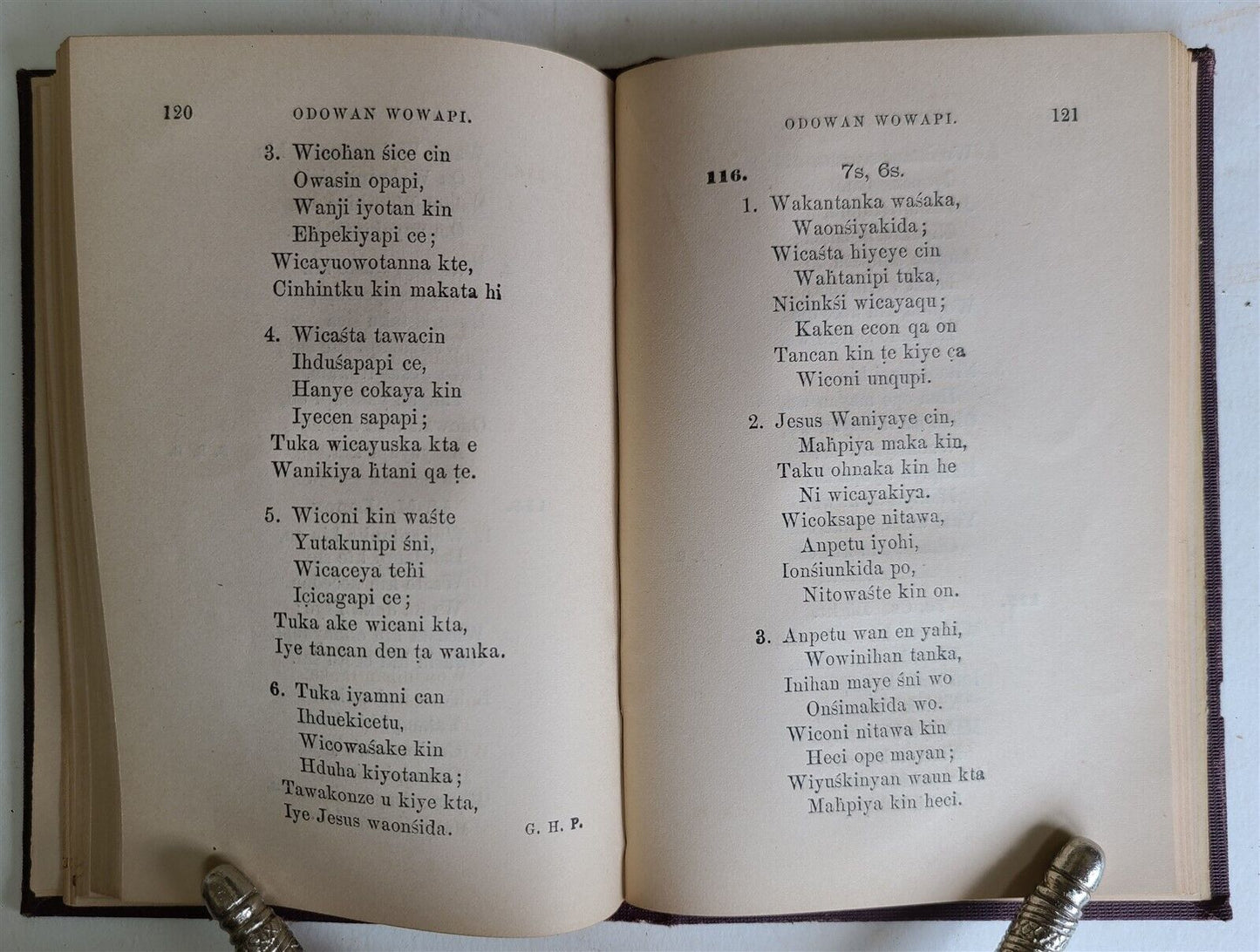 1890s BIBLE PSALMS HYMNS in DAKOTA LANGUAGE antique AMERICANA rare