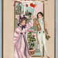 VALENTINE EMBOSSED ANTIQUE POSTCARD GLAMOUR COUPLE