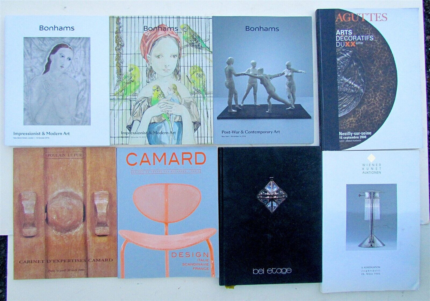 CONTEMPORARY MODERN DESIGN LOT OF 8 AUCTION CATALOGS 1995-2019