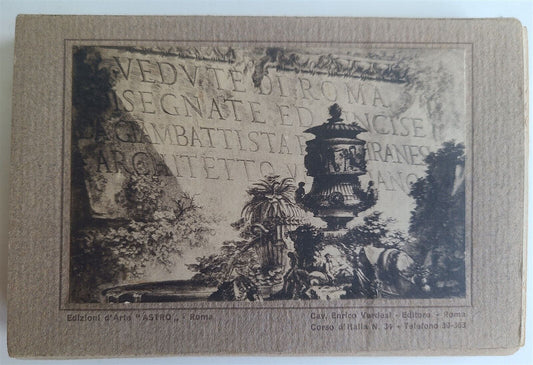 GIOVANNI PIRANESI SET of 38 ITALIAN POSTCARDS w/ ORIGINAL FOLDER antique