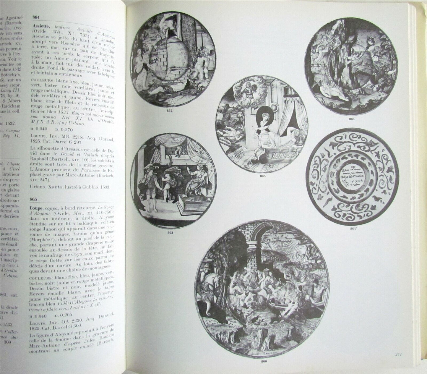 LES MAJOLIQUES DES MUSEES NATIONAUX MAJOLICA ILLUSTRATED ART & REFERENCE