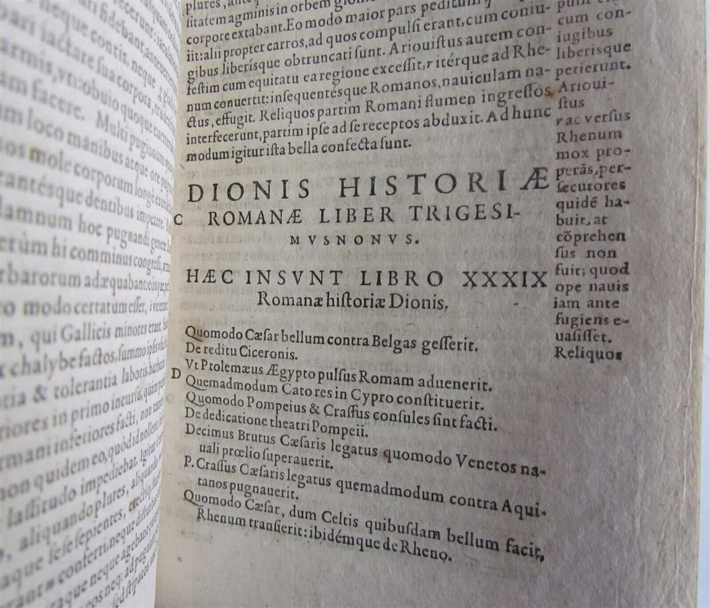 1592 ROMAN HISTORY by Dion Cassius antique VELLUM BOUND 16th CENTURY