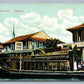 CANTON CHINA FLOWER BOAT ANTIQUE POSTCARD printed in HONG KONG