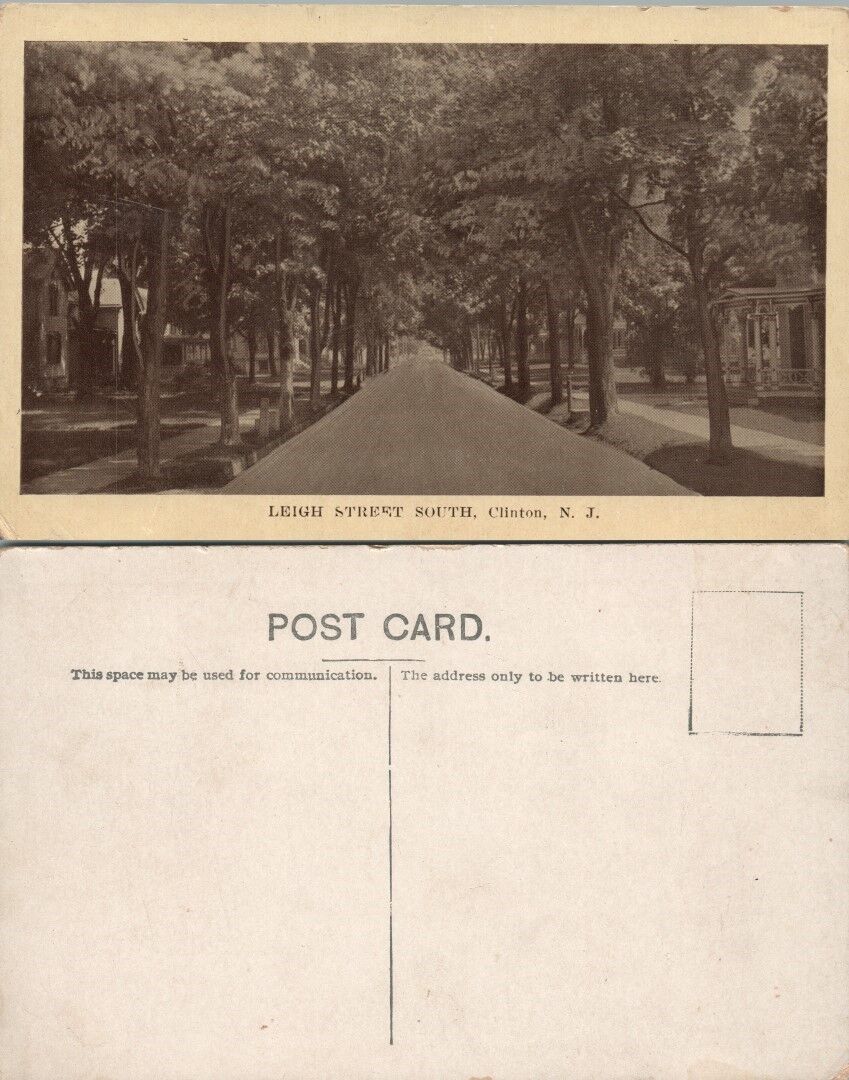 ANTIQUE POSTCARD LEIGH STREET SOUTH CLINTON N.J.