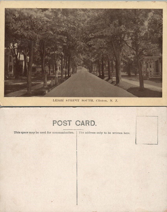 ANTIQUE POSTCARD LEIGH STREET SOUTH CLINTON N.J.
