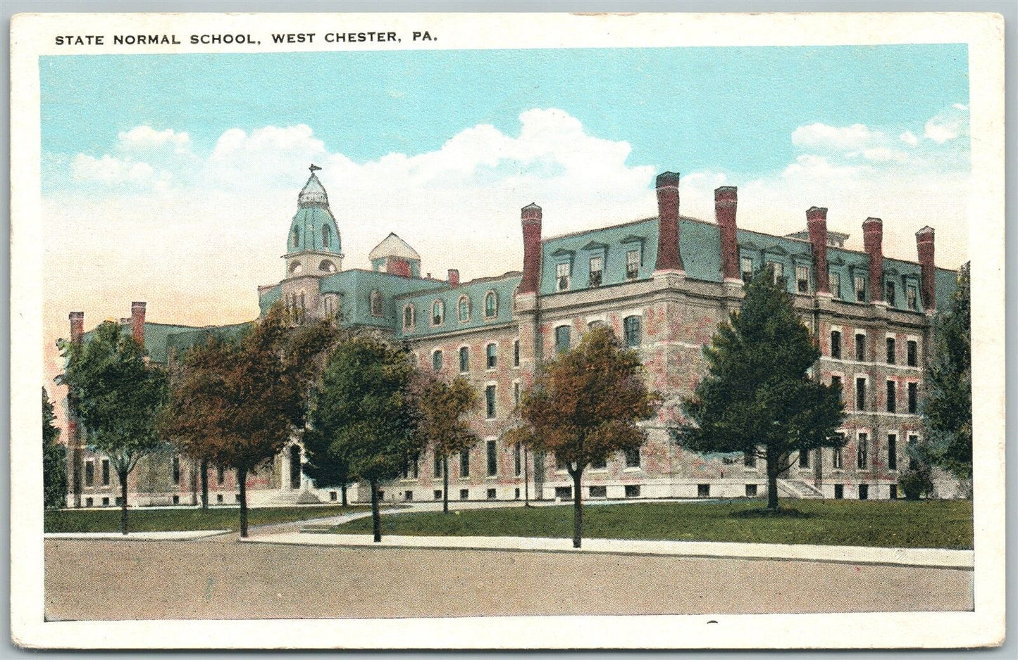 WEST CHESTER PA STATE NORMAL SCHOOL 1925 ANTIQUE POSTCARD