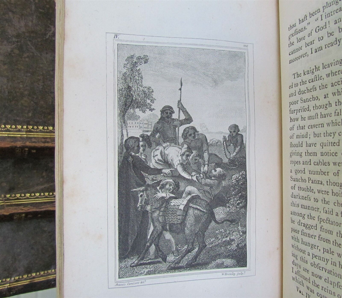 1796 4 volumes CERVANTES HISTORY OF DON QUIXOTE antique in ENGLISH by SMOLLET