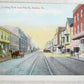 ANTIQUE POSTCARD FRONT STREET NORTH FROM PINE STREET STEELTON PA railroad tracks