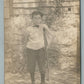 BOY w/ CRUTCH ANTIQUE REAL PHOTO POSTCARD RPPC