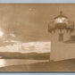 BEAR ISLAND ME LIGHT HOUSE VINTAGE REAL PHOTO POSTCARD RPPC