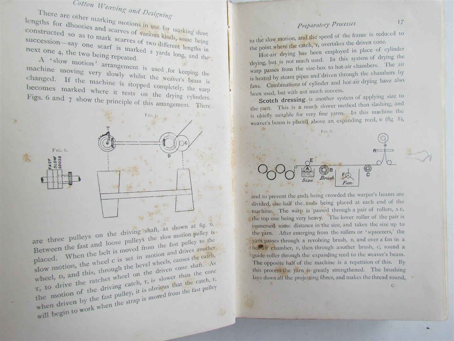 1893 COTTON WEAVING AND DESIGNING by JOHN TAYLOR antique ILLUSTRATED