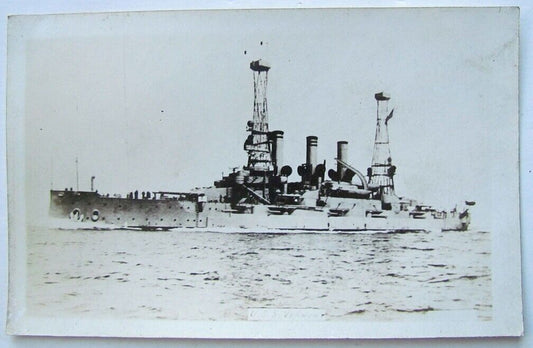 ANTIQUE RPPC REAL PHOTO POSTCARD USS VERMONT SHIP