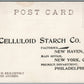CELLULOID STARCH ADVERTISING PHILADELPHIA PA NEW HAVEN CT NYC ANTIQUE POSTCARD