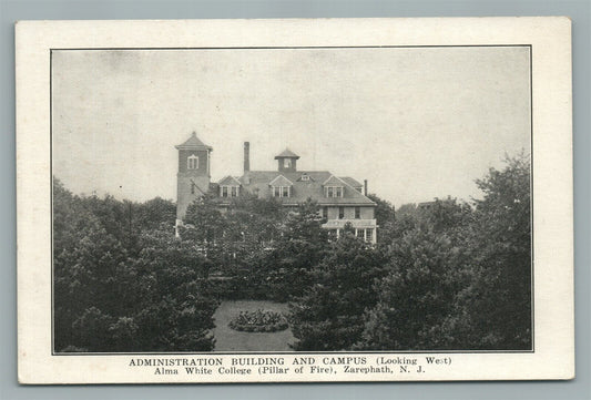 ZAREPHATH NJ ALMA WHITE COLLEGE ANTIQUE POSTCARD