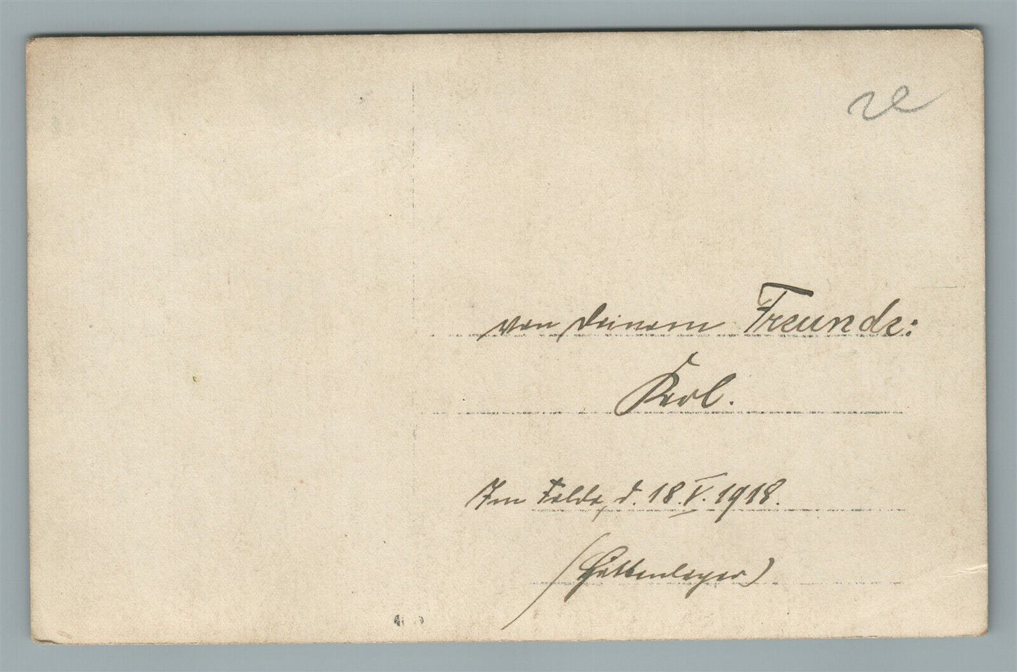 GERMAN WWI ERA SOLDIER w/ GUITAR & FLOWERS ANTIQUE REAL PHOTO POSTCARD RPPC