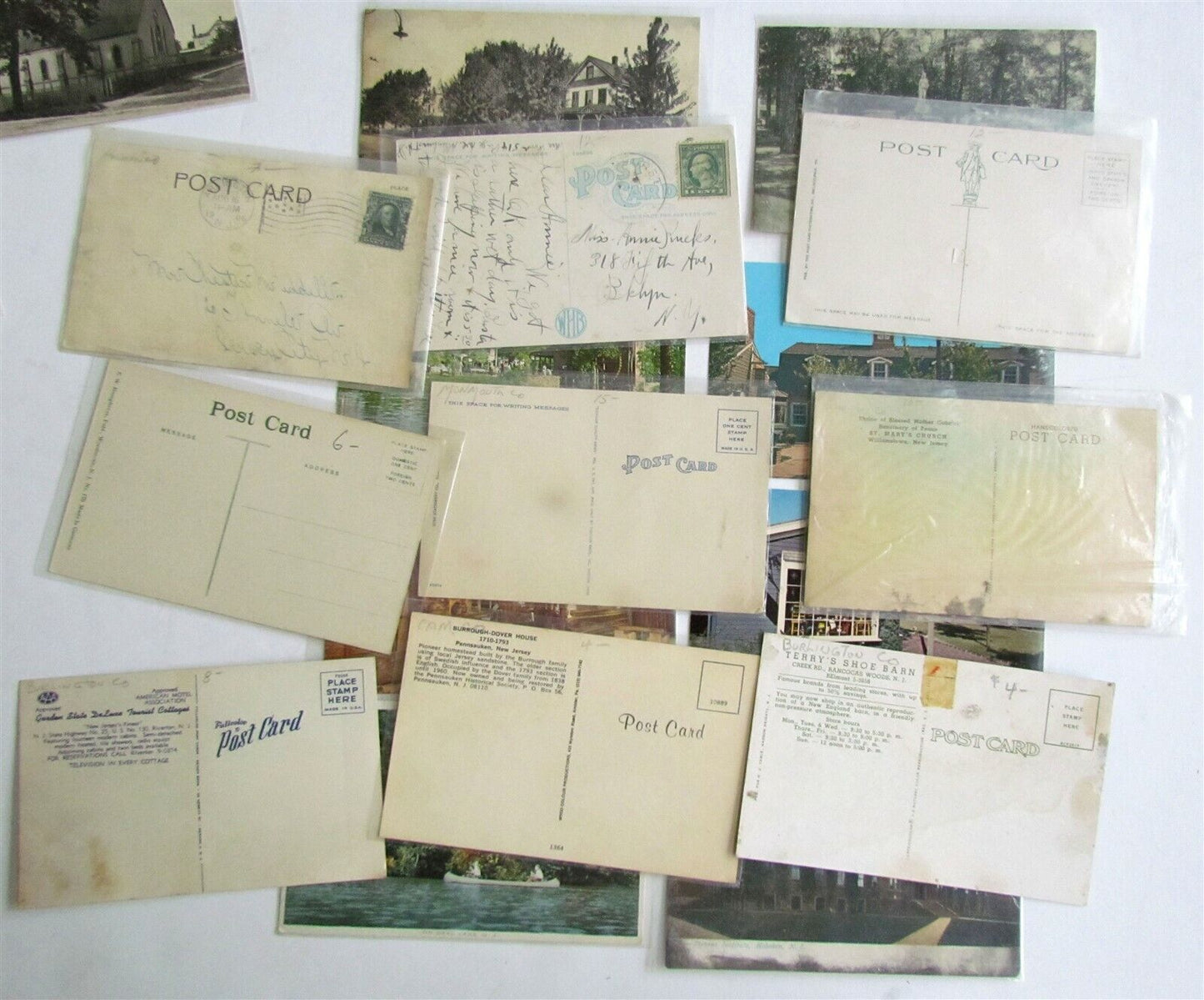 NEW JERSEY lot of 49 ANTIQUE & VINTAGE POSTCARDS NJ