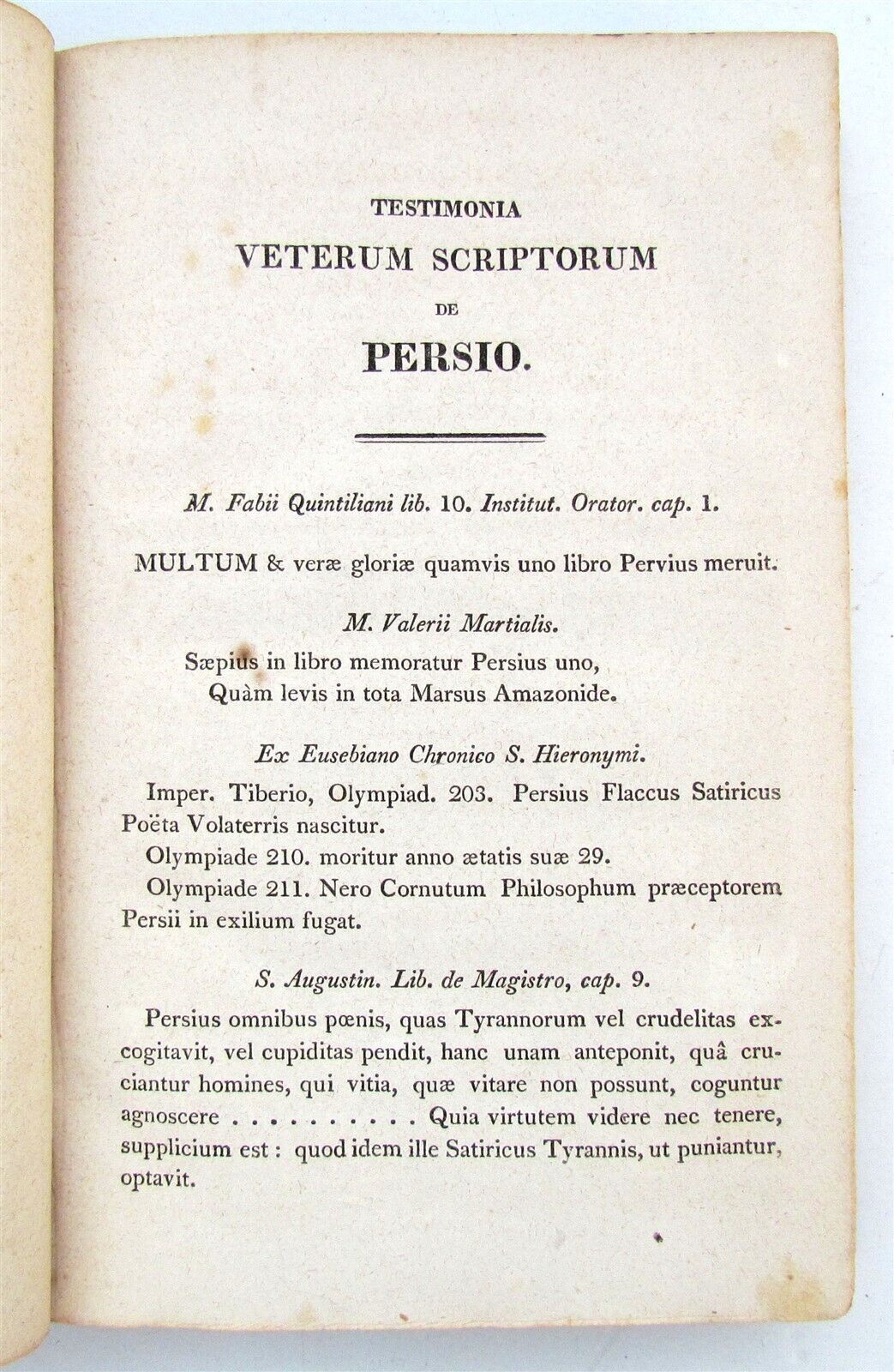 1814 JUNII JUVENALIS et PERSII FLACCI SATIRAE antique 1st American EDITION