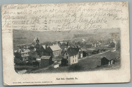 CLEARFIELD PA EAST END ANTIQUE POSTCARD