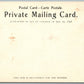 BEECH LAKE WAYNE CO. PA CENTRAL HOUSE ANTIQUE POSTCARD PRIVATE MAILING CARD