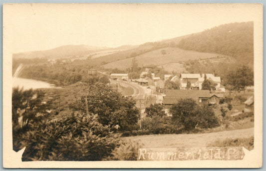 RUMMERFIELD PA PANORAMA ANTIQUE REAL PHOTO POSTCARD RPPC