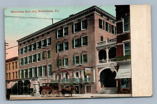 BETHLEHEM PA MORAVIAN SUN INN ANTIQUE POSTCARD