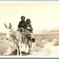 NAVAJO INDIAN GIRLS GANADO AZ ANTIQUE REAL PHOTO POSTCARD RPPC