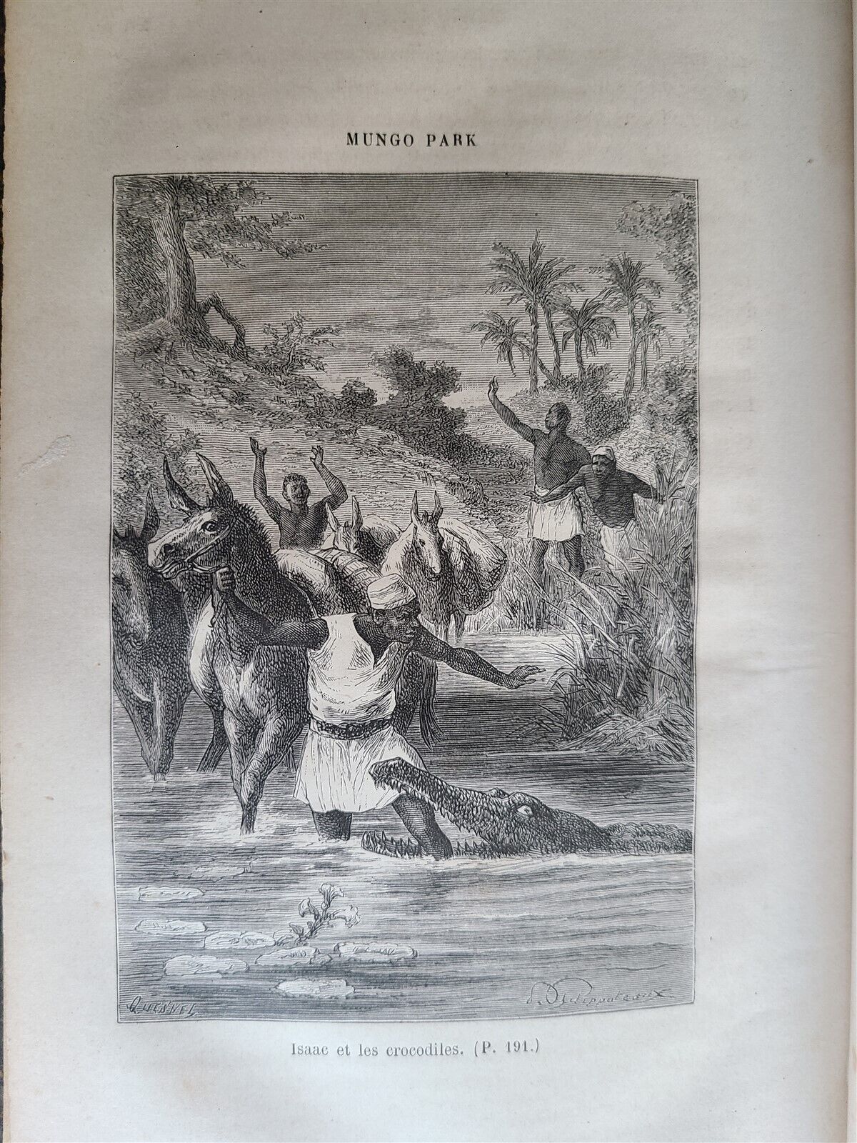 1880 MUNGO PARK HIS THE LIFE & TRAVELS in FRENCH antique AFRICA ILLUSTRATED