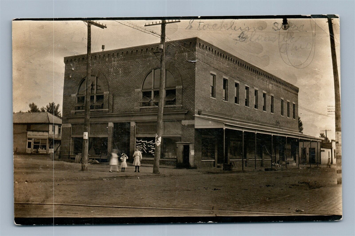 GLOUSTER OH STACKLER GENERAL & DEPARTMENT STORE ANTIQUE REAL PHOTO POSTCARD RPPC