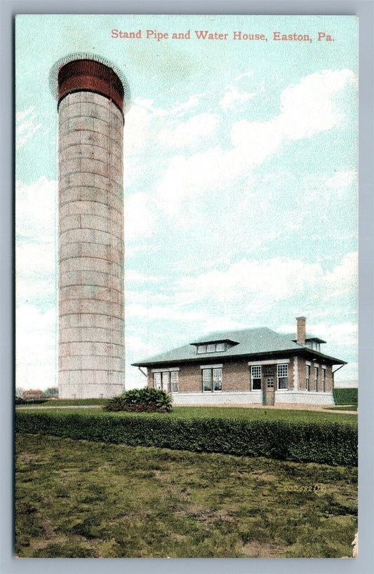 EASTON PA STAND PIPE & WATER HOUSE ANTIQUE POSTCARD