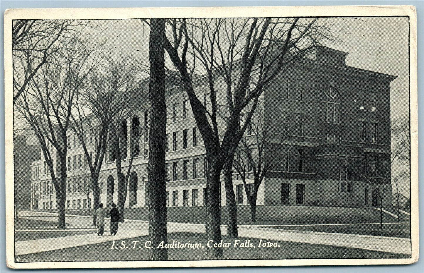 CEDAR FALLS IA I.S.T.C. AUDITORIUM ANTIQUE POSTCARD