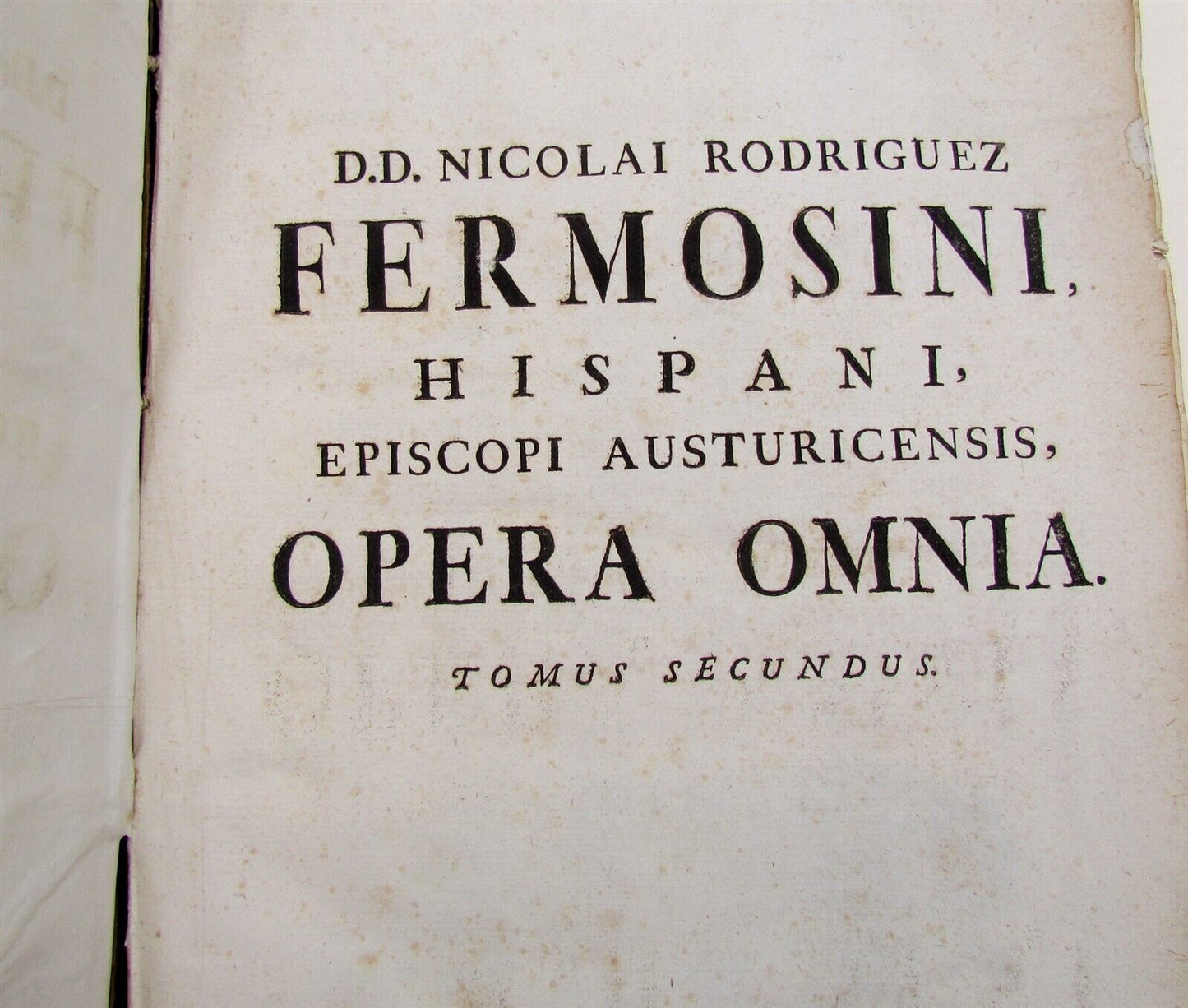 1741 VELLUM BOUND ANTIQUE FOLIO N. Fermosini HISPANI EPISCOPI OFFICIS ET SACRIS