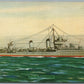 MILITARY SHIP USN DESTROYER USS MAYO ANTIQUE POSTCARD