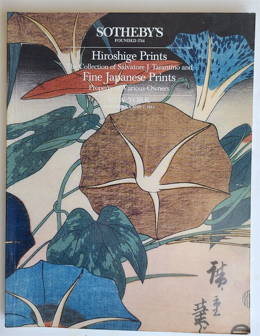 JAPANESE HIROSHIGE PRINTS S.TARANTINO COLLECTION 1985 SOTHEBY'S AUCTION CATALOG