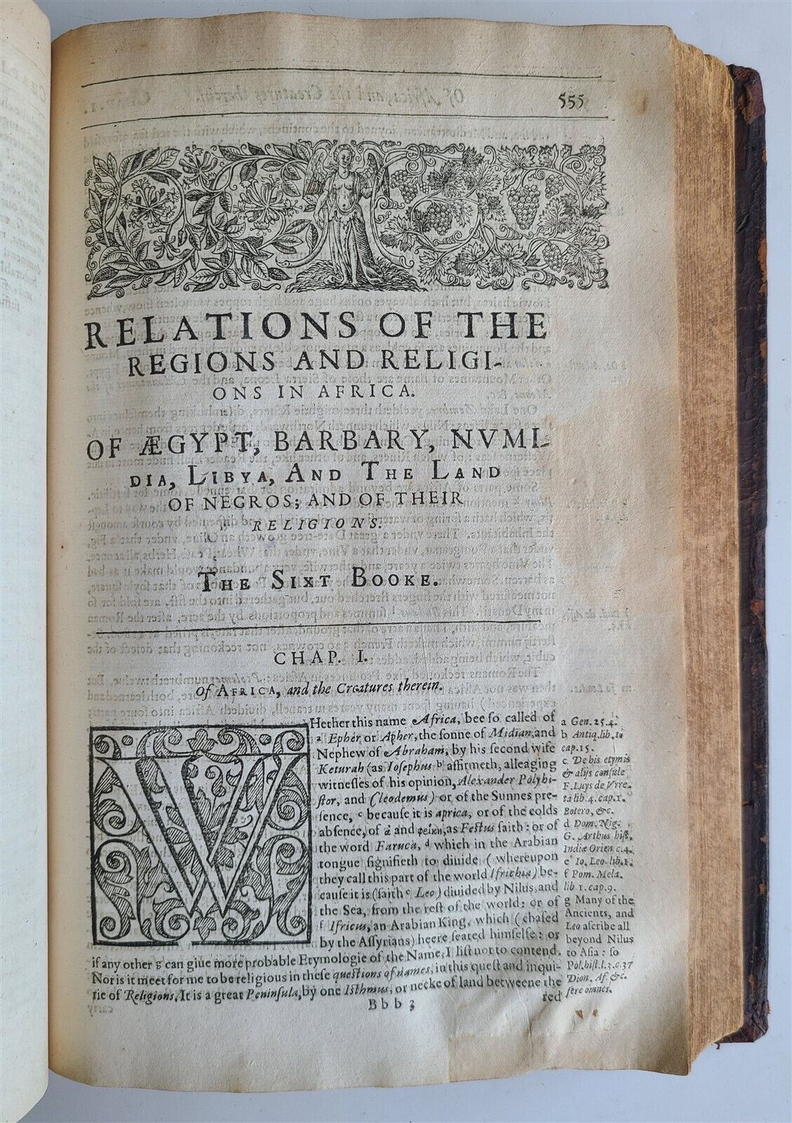 1614 PURCHAS HIS PILGRIMAGE. OR RELATIONS OF THE WORLD antique in ENGLISH rare