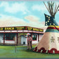 INDIAN MADE MEDICINE LODGE TEPEE near AFTON OKLAHOMA VINTAGE POSTCARD