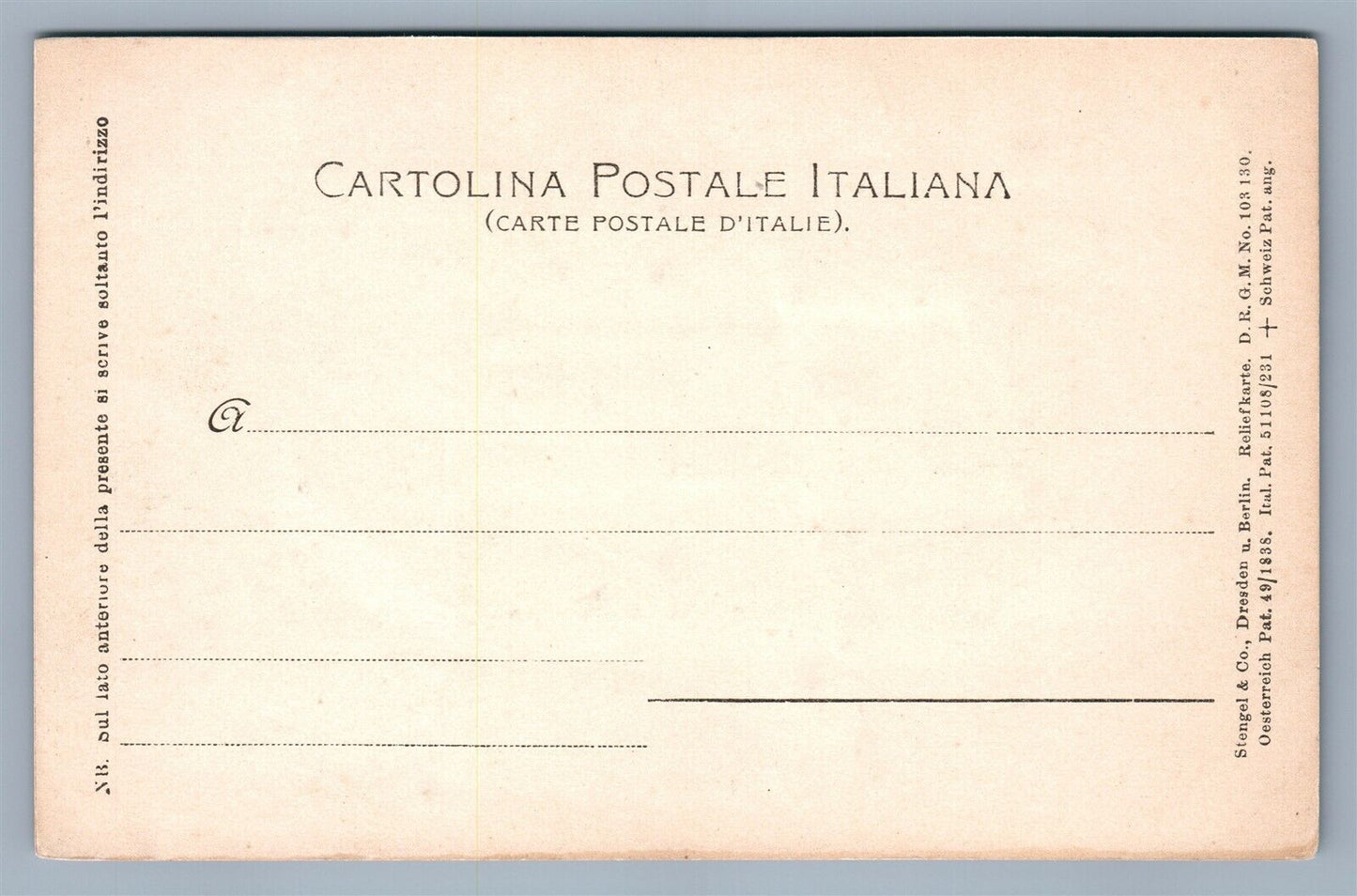 FIRENZE ITALY ANTIQUE POSTCARD LA FACCIATA DELLA CATTEDRALE