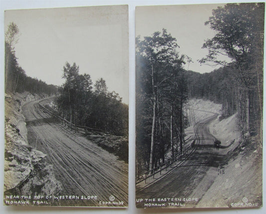 MOHAWK TRAIL MA LOT of 2 VINTAGE REAL PHOTO POSTCARDS RPPC