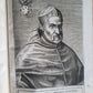 1568 ILLUSTRATED w/28 POPE PORTRAITS XXVII PONTIFICUM ELOGIA ET IMAGINES antique