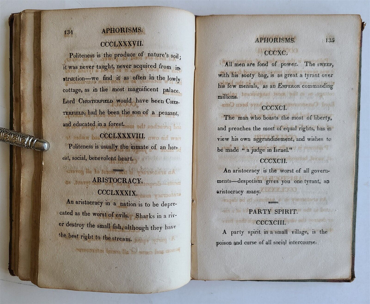 1823 APHORISMS on MEN PHYSIOGNOMY a POEM & BLESSINGS of POVETRY antique AMERICAN