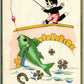 CAT FISHERMAN VINTAGE FOOL DAY POSTCARD