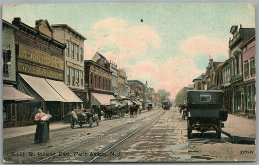 PERTH AMBOY NJ SMITH STREET ANTIQUE POSTCARD