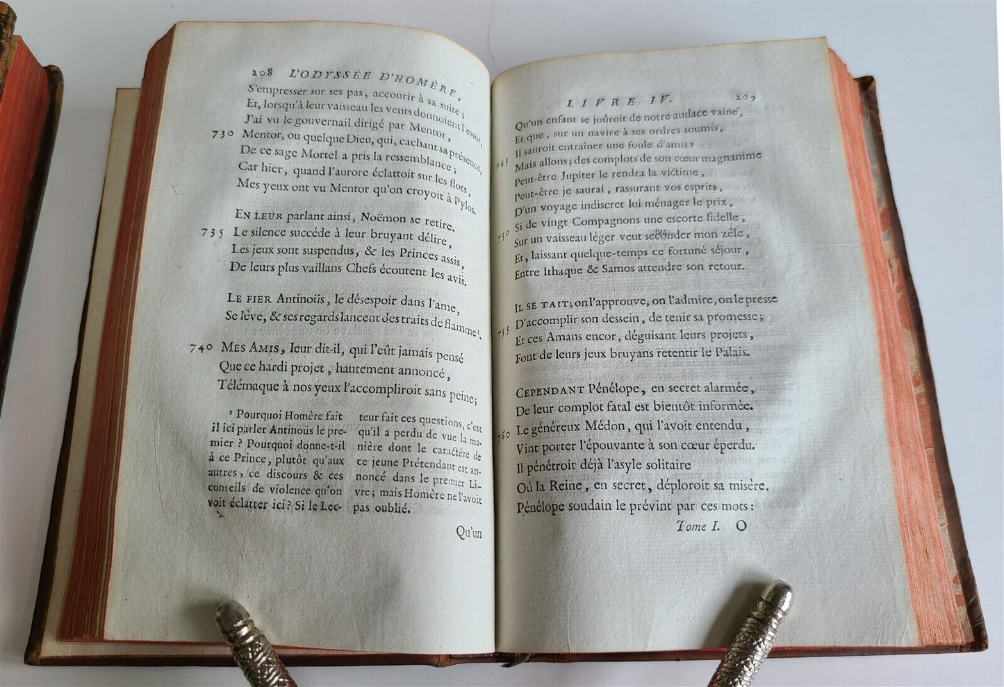 1777 HOMER ODYSSEY 2 volumes antique in FRENCH