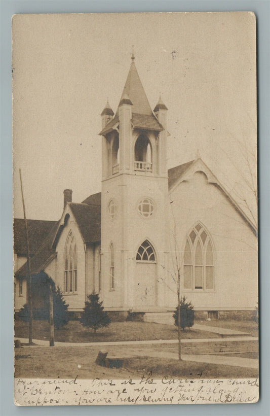 BENTON PA CHRIST CHURCH ANTIQUE REAL PHOTO POSTCARD RPPC