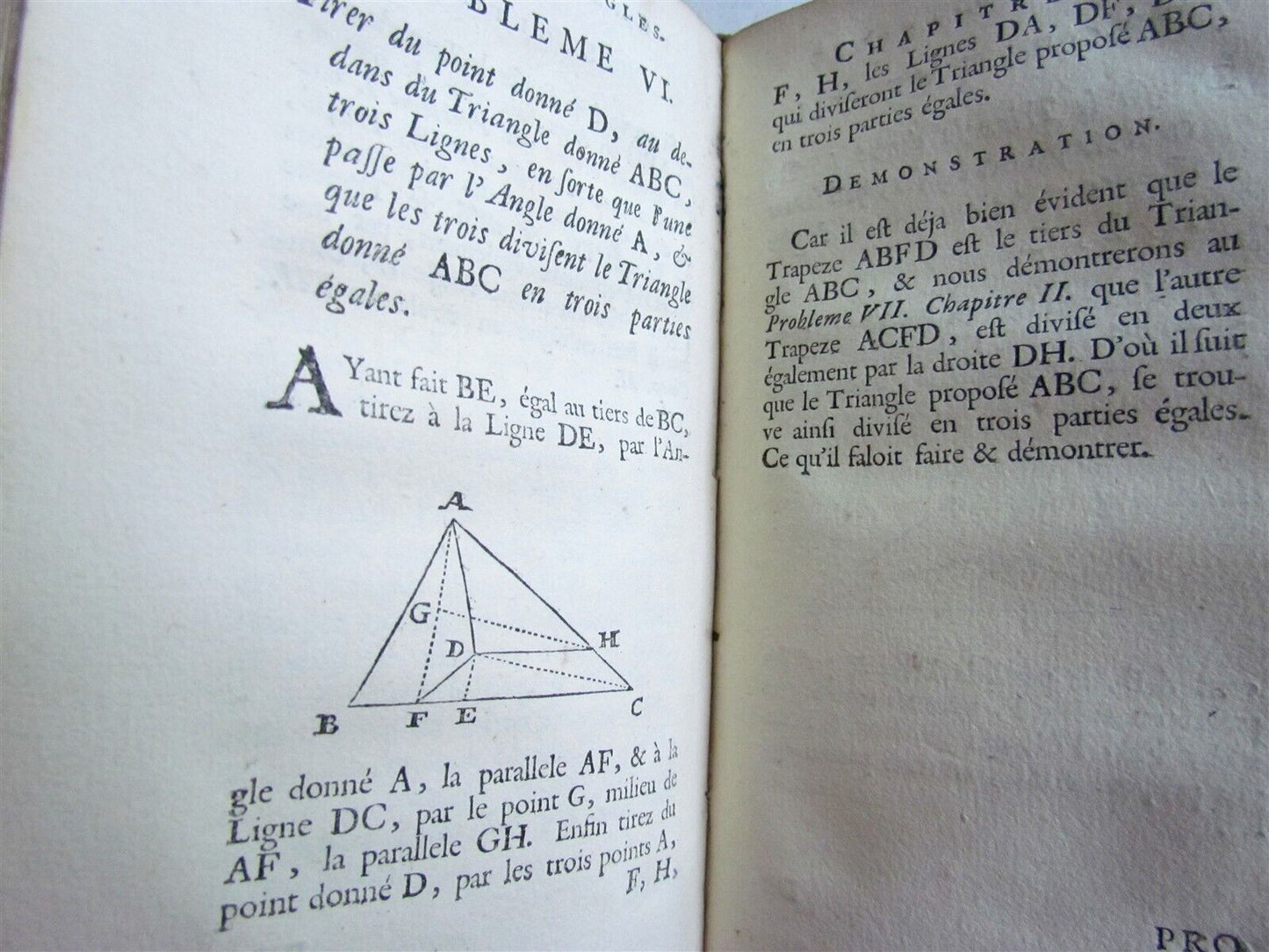 1691 USAGE of COMPASS ILLUSTRATED antique L´USAGE DU COMPAS DE PROPORTION