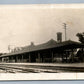 VINTON IA RAILROAD RAILWAY TRAIN DEPOT ANTIQUE REAL PHOTO POSTCARD RPPC