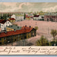 SWEDEN TORGET MOTALA ANTIQUE POSTCARD w/ STAMP