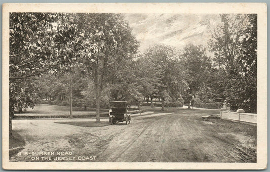 RUMSEN ROAD on JERSEY COAST NJ ANTIQUE POSTCARD