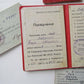 RUSSIAN LOT of 7 SOVIET 1940s-70s DOCUMENTS ID BOOKLETS