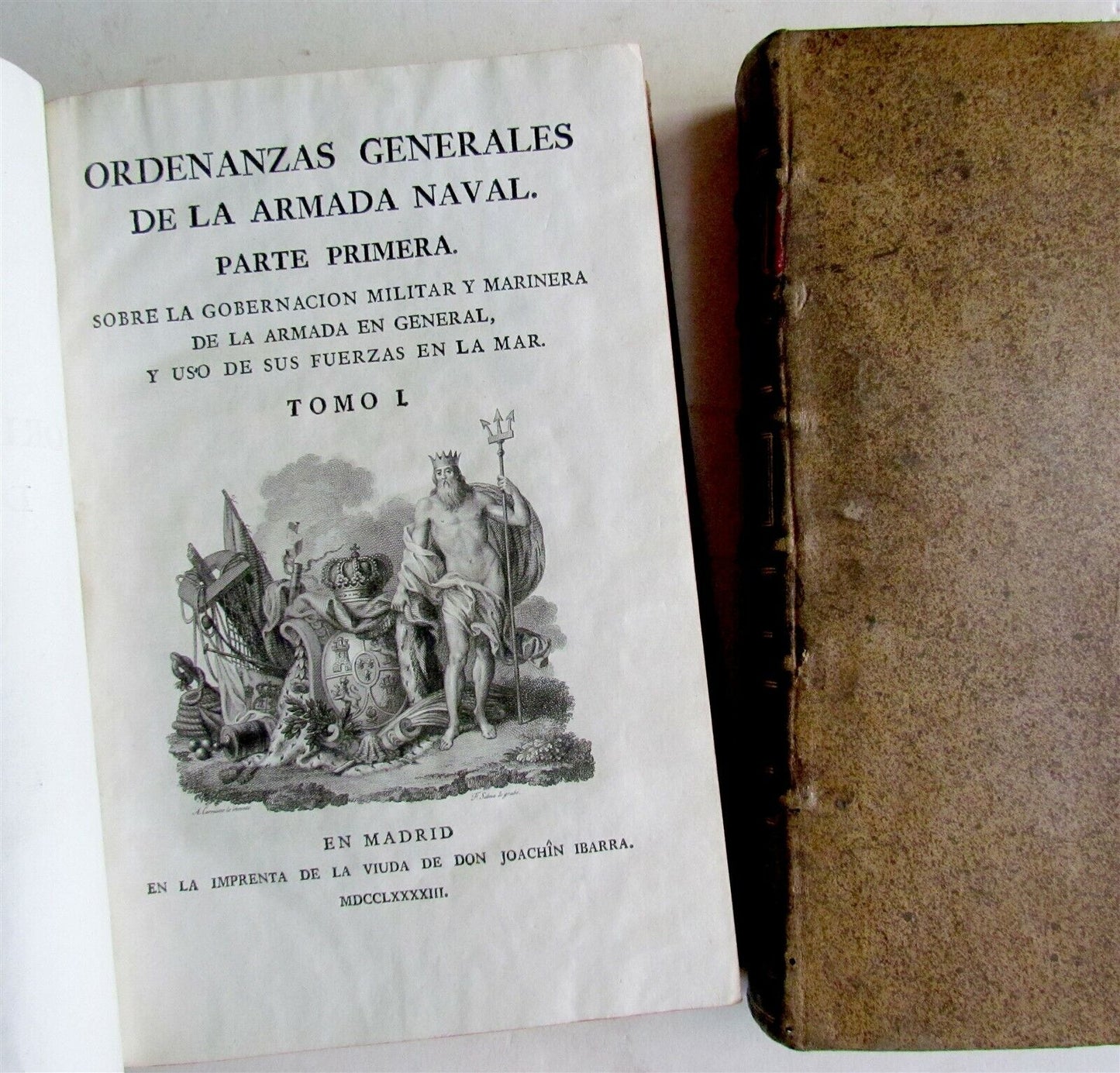 1793 SPANISH codes governing navy in 18th century 2 VOLUMES antique