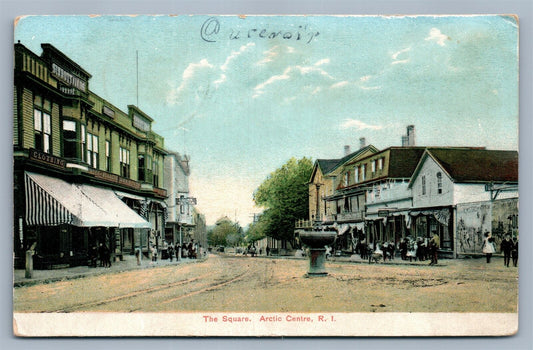 ARCTIC CENTER RI THE SQUARE ANTIQUE POSTCARD